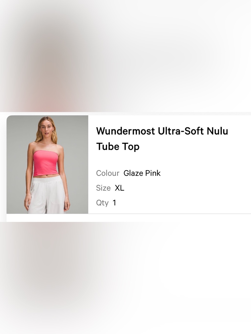 lululemon athletica Glaze Pink Wundermost Ultra-Soft Nulu Tube Top